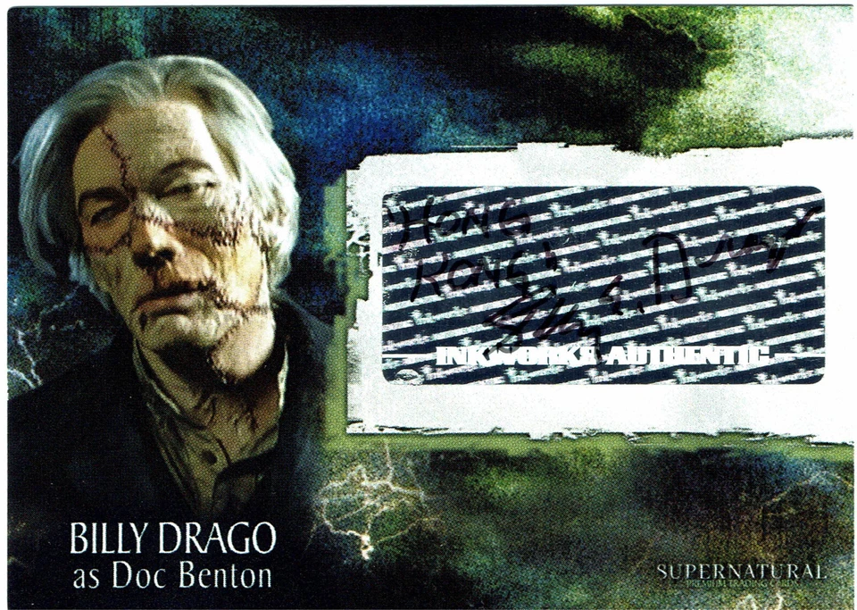 Supernatural temporada 3 autógrafo A25 Billy Drago como Doc Benton INSCRIÇÃO - Imagem 1 de 1