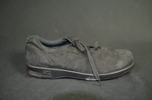 SAS Free Time Women's Walking Shoe Black Suede Size 9.5 M Medium Comfort Lace Up - Picture 1 of 7