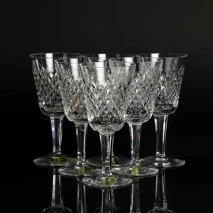 Juego de 6 vasos de cristal Waterford Alana vino blanco Mid Century - Imagen 1 de 7