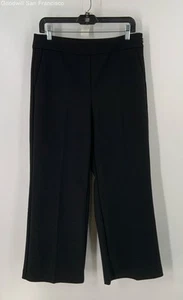NWT Ann Taylor Black Flat Front Pockets Wide-Leg Casual Womens Pants Size 8P - Picture 1 of 5