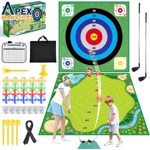 Golf Chipping Game Set Practice Mat Set for Kids Adults Outdoor Indoor Backyard - Picture 1 of 7