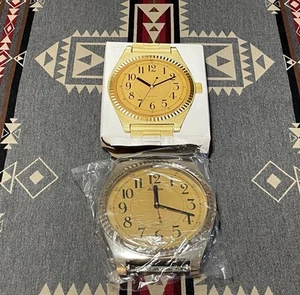 Sunshine 80s WRIST WATCH WALL CLOCK LARGE ACCENTS ROLEX STYLE NIB 28” Battery - Picture 1 of 7