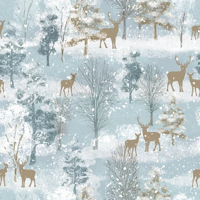 Winter Whispers Scenic  by Elsie Ess  44" Wide for  Blank Quilting BTY - Image 1 of 3