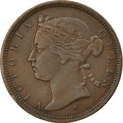 [#894585] Coin, Straits Settlements, Victoria, 1/2 Cent, 1872, EF, Copper, KM:8 - Image 1 of 2