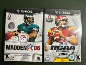 NCAA Football 2004 & Madden 06 GameCube Tested Working Complete - Picture 1 of 15
