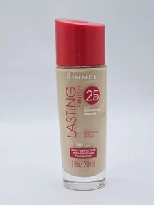 Rimmel Lasting Finish 25HR Skin Perfecting Full Coverage Foundation #100 Ivory - Picture 1 of 3
