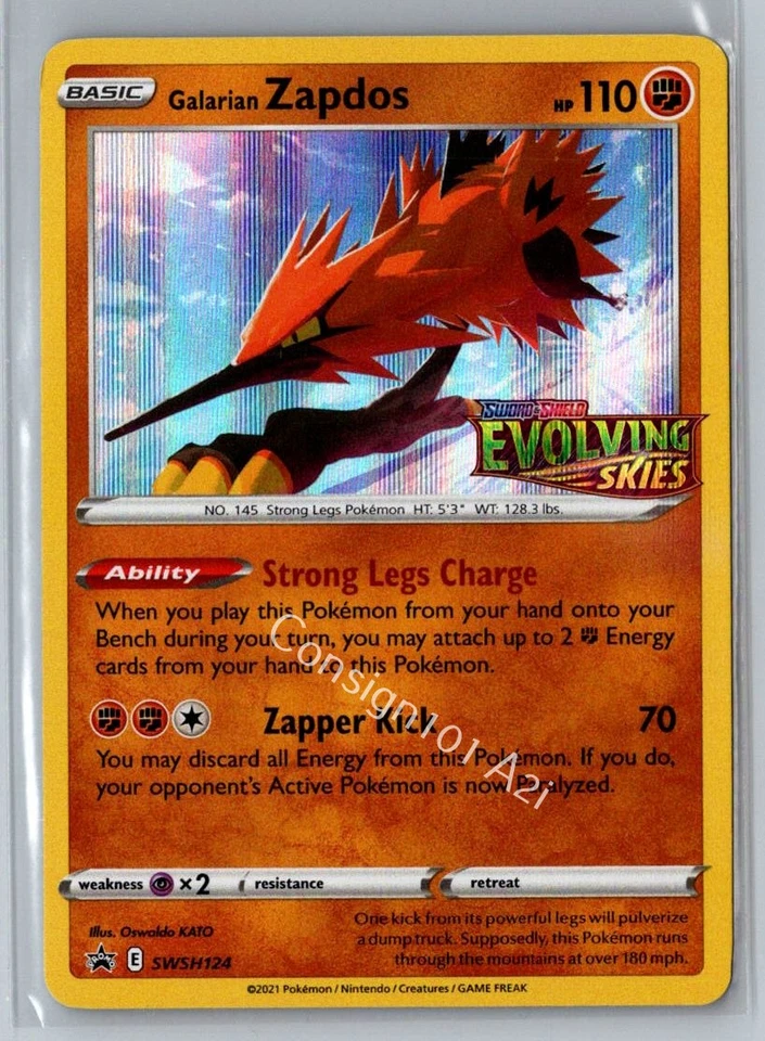 SWSH: Sword & Shield Promo Cards #SWSH124 Galarian Zapdos Holo - Image 1 of 2