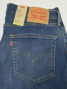 Levis 511 Slim Fit Jeans Slim Fit Stretch Jeans Blue Size 36x32 NEW! - Picture 1 of 12