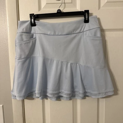 Adidas Ultimate365 Pantalón Corto Tejido Volantes Para Mujer Grande Azul Claro Bolsillos con Volantes Foto 1 de 4