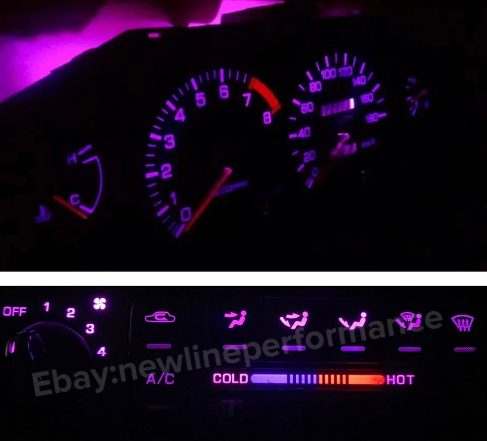 Cluster rosa/control de clima aire acondicionado calor LED bombillas para Nissan 240sx s14 1995-1999 Foto 1 de 2