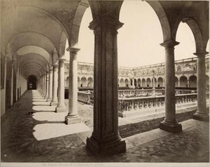 c1880 Stampa Albumina Gran Chiostro, Certosa, Monastero Certosino Firenze - Foto 1 di 2