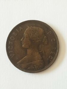 Piece De Monnaie 1 Cent Victoria 1896 New Foundkand