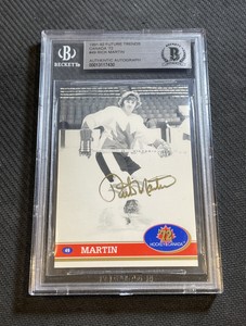 1991-92 FUTURE TRENDS CANADA 72’ RICK MARTIN AUTOGRAPH AUTO GOLD #49 BGS BAS