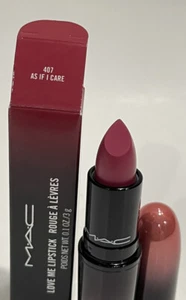 Mac Love Me Lipstick 407 As If I Care New In Box DISCONTINUED - Picture 1 of 5