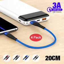 Confezione da 4 confezioni caricabatterie rapido piombo corto USB tipo C 20 cm per cavo di ricarica iPad Pro 12,9
