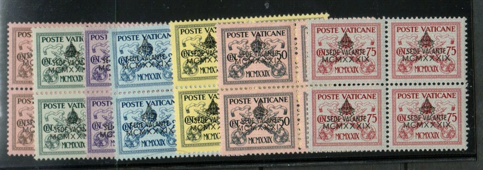 Vatican City #61 - #67 Very Fine Never Hinged Set In Blocks - Image 1 of 1