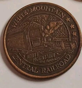 White Mountains Central Railroad Collectors Token Coin Wolf Man NH USA - Picture 1 of 18