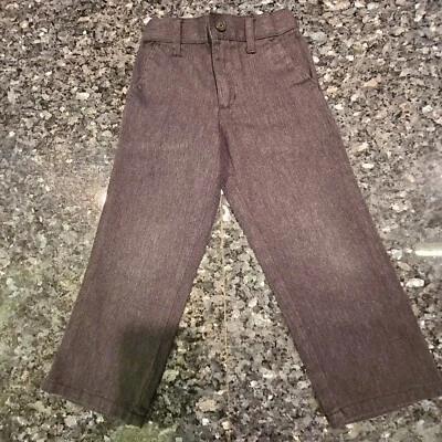 Pantalones Gymboree Niños Ocasión Especial Gris Espiga Ajustable Cintura Talla 4 Nuevos sin Etiquetas Foto 1 de 4