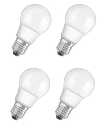 4x OSRAM LED Glühlampe Birne E27 6W = 40W matt warmweiß EEK: F (Spektrum A-G) - Bild 1 von 3