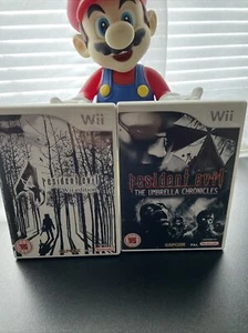 💿Nintendo Wii--Resident Evil: Umbrella Chronicles + Resident Evil 4- VGC- *CIB* - Picture 1 of 8