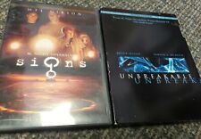 2 M. Night Shyamalan Dvds Unbreakable Signs Bruce Willis Mel Gibson Movies Film