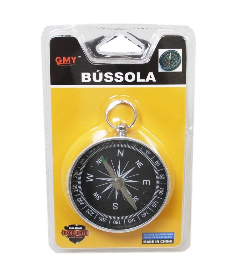 Compass Keyring Outdoor Hiking Tactical Survival Carabiner Keychain - Image 1 of 1