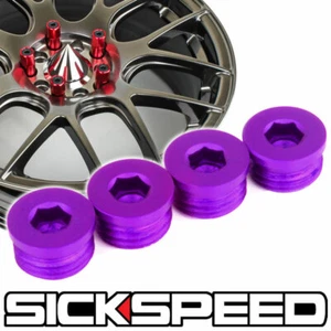 JUEGO DE 4 TAPAS PLANAS PARA SINTONIZADOR EXTENDIDO SICKSPEED BIRLOS RUEDA/LLANTA G01 PÚRPURA - Imagen 1 de 1