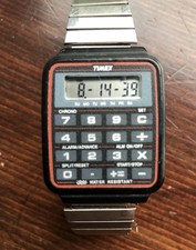 Vintage 1989 Timex Calculator Chronograph Alarm Mens Watch
