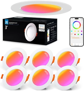 VARICART Alexa Downlight LED Techo Empotrable, 7W RGB Ojos De Buey LED Para Tech - Imagen 1 de 12