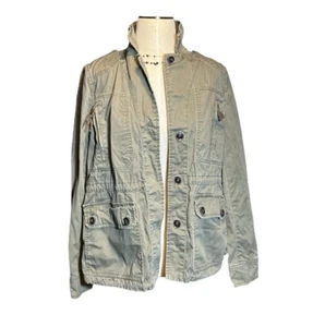 MNG by MANGO Damen Military Utility Jacke Camouflage Grün Kordelzug Größe Medium - Bild 1 von 11