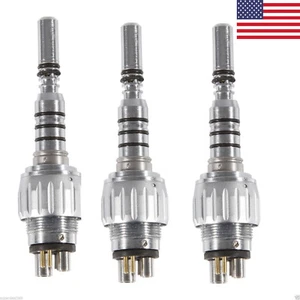 3x Dental 6H Quick Coupler Connector 6 pin Fit Fiber Optic Handpiece Y6 in USA - Picture 1 of 6