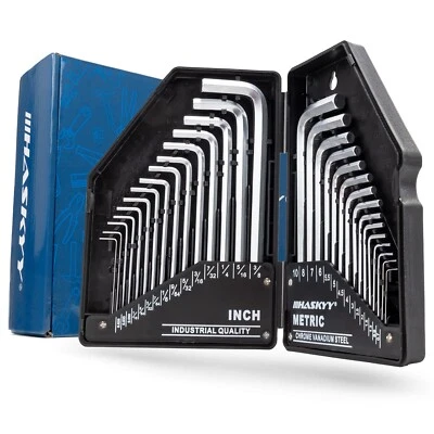 Innensechskant Schlüssel 30-tlg Zoll Werkzeug Satz Sechskant für Inbus Schrauben - Bild 1 von 4