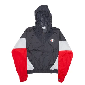 CHAMPION Anorak Jacket Blue Nylon Colourblock Boys M - Picture 1 of 6