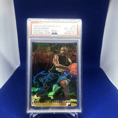 1996 Flair Showcase Joe Dumars SIGNED Legacy Collection  /150 PSA 8 DNA 9 Auto - Image 1 of 4