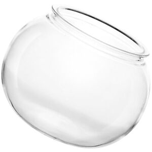Vase bol à poisson en verre transparent pour pièce maîtresse ou décoration intérieure - 7" de diamètre
