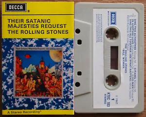 ROLLING STONES - SATANIC MAJESTIES (DECCA KTXC103) 1970s UK CASSETTE - WHITE - Picture 1 of 3