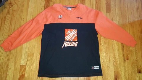 Tony Stewart Home Depot Nextel Cup Orange & Black Sweatshirt #20 Racing Size XL Cover
