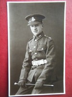 LANCASHIRE FUSILIERS: YOUNG OFFICER POSING - SCARCE REAL PHOTO POSTCARD!