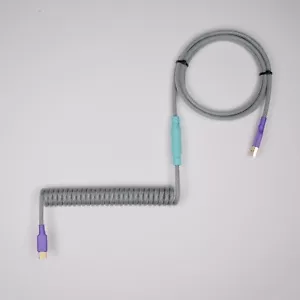 Custom Handmade Coiled Straight USB Keyboard Cable - Picture 1 of 10
