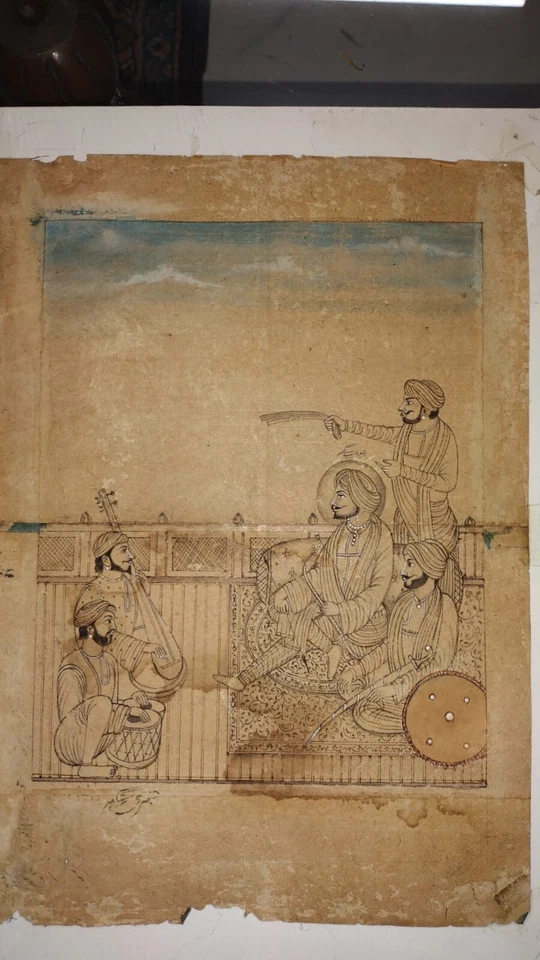 Antique Sikh Original Painting Without Frame 100/200 Years Old - Image 1 of 1