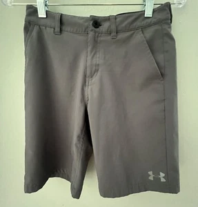 Under Armour Boys 12 YLG Golf Shorts Charcoal Youth Athletic Pocket Heat Gear - Picture 1 of 5