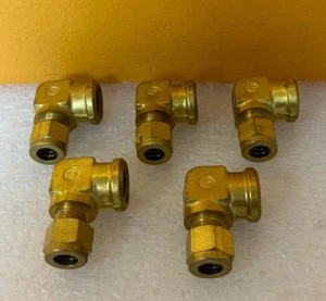 Swagelok B-600-8-6 (Lote de 5) 3/8" OD, 3/8" FNPT, ¡Montaje de tubo de codo de latón (F)! - Imagen 1 de 5
