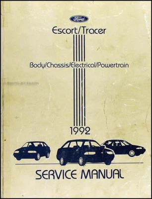Ford Escort Mercury Tracer 1992 manual de taller original OEM libro de servicio de reparación 92 Foto 1 de 2