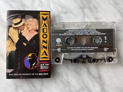 Madonna I'm Breathless CASSETTE Tape 1990 Sire W4 26209 Music From Dick Tracy Foto 1 de 3