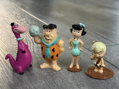 Vintage 1990 Applause The Flintstones Figurine Toys Fred Dino Betty Bamm Bamm Cover