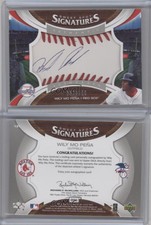 2006 Upper Deck Sweet Spot Signatures Red Stitch Blue Ink /150 Wily Mo Pena Auto