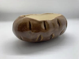 Set 4 ciotole per condimenti firmate vintage fatte a mano in ceramica a forma di patata da forno - Foto 1 di 6