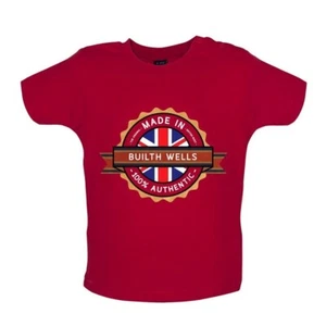 Hecho En Builth Wells - Bebé Camiseta/Pelele - Ciudad Pueblo Recién Nacido Love - Imagen 1 de 19