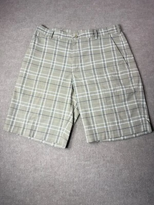 Шорты мужские Nike Golf Dri-Fit 34 серо-коричневые клетчатые эластичные с карманами Tour Performance - Изображение 1 из 4