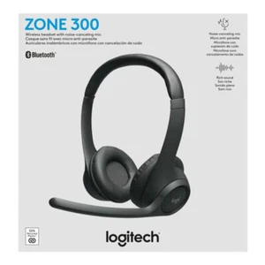 Logitech Zone 300 Wireless Bluetooth On-ear Headset 981-001406 Black - Afbeelding 1 van 4